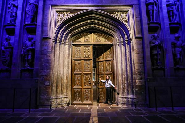 Great Hall doors at Warner Bros. Studio Tour London